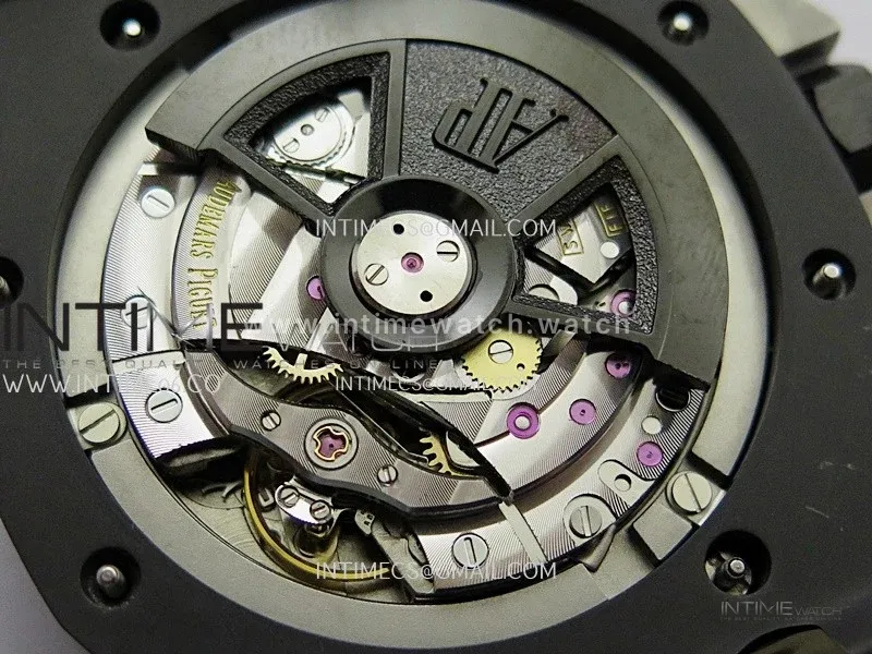 Royal Oak Offshore 44mm Black Ceramic JF 1:1 Best Edition Gray Dial On Black Rubber Strap A3126