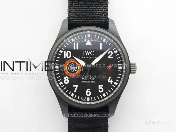 Pilot Mark XVIII TOPGUN SFTI Ceramic M+ 1:1 Best Edition Black Dial on Black Nylon Strap A2892