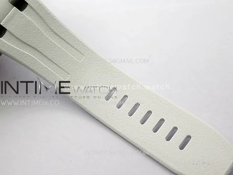 Royal Oak Offshore 44mm White Ceramic TKF 1:1 Best Edition White Dial on White Rubber Strap A3126