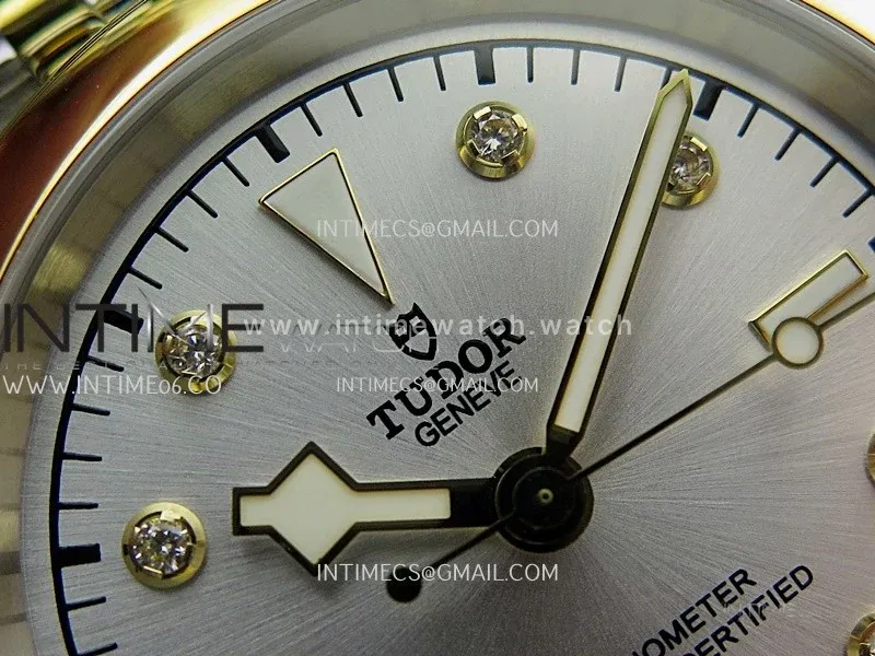Black Bay 41mm SS/YG HTF 1:1 Best Edition Silver Dial Diamond Marker On SS/YG Jubilee Bracelet Asian 5601