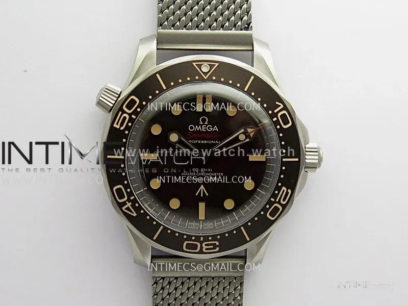 Seamaster 300 "No Time to Die" Titanium ORF 1:1 Best Edition On Titanium Mesh Bracelet SA8806 Super Clone (Free Nato)