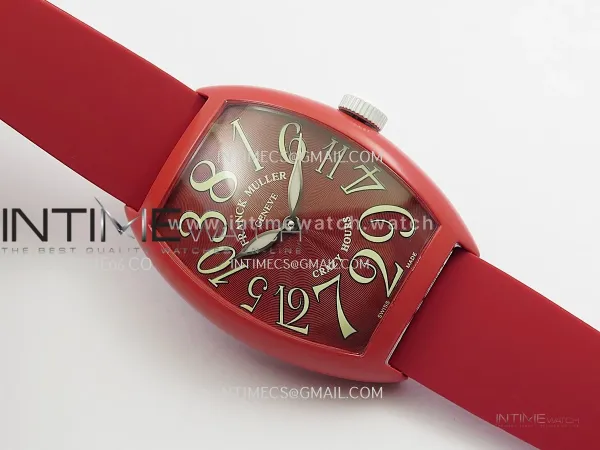 Crazy Hours Real Jumping Hour Red PVD ABF Red Dial On Red Rubber Strap A23J