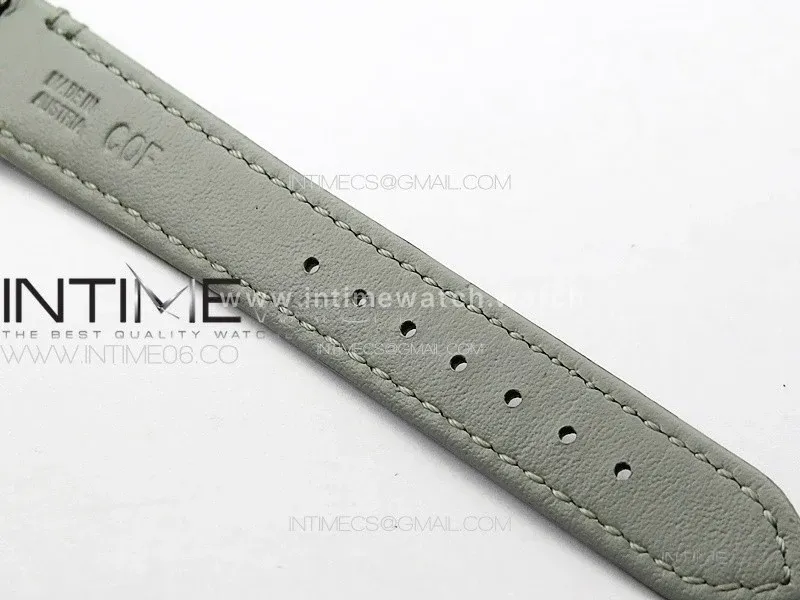 Tank Louis Ladies 22mm SS 8848F 1:1 Best Edition White Dial on Gray Leather Strap Ronda Quartz