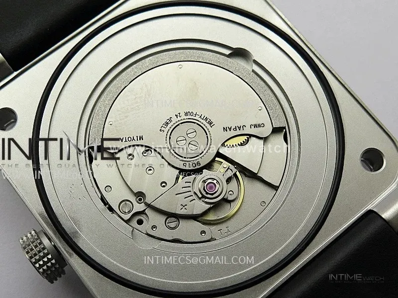 BR03A 41mm SS B12 Best Edition Black Dial on Black Rubber Strap MIYOTA 9015