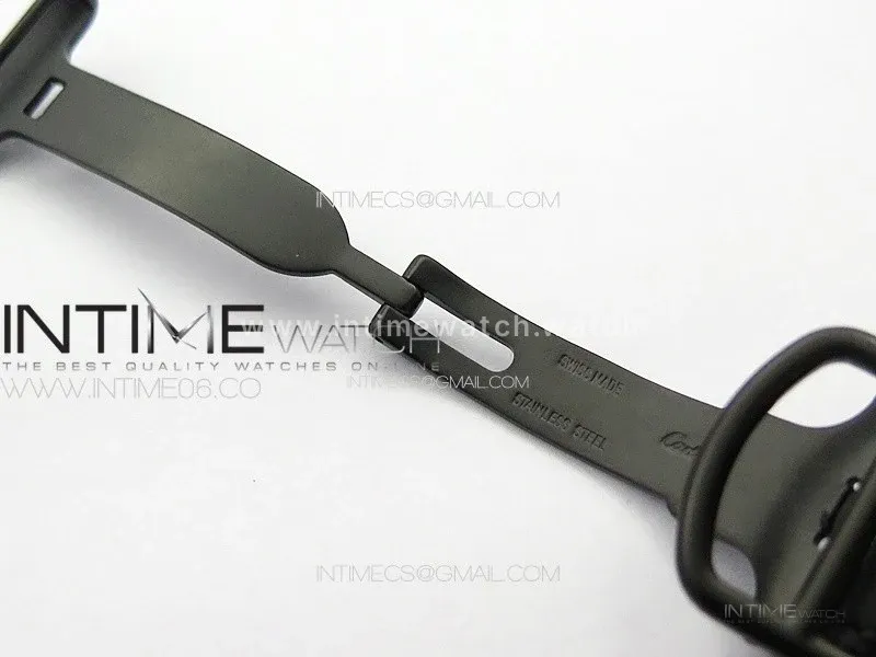 Ballon Bleu 42mm DLC 3KF 1:1 Best Edition Black Texture Dial on Black Leather Strap A2824
