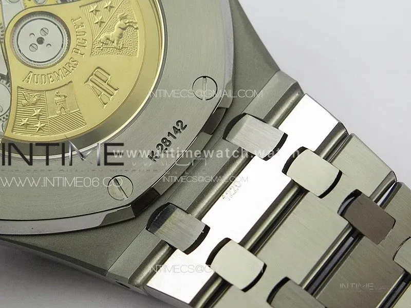 Royal Oak 41mm 15400 SS ZF 1:1 Best Edition Silver Textured Dial on SS Bracelet SA3120 Super Clone