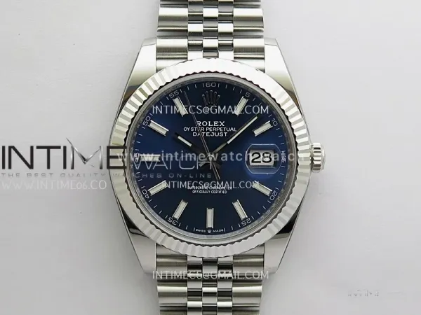 DateJust 41mm 126334 904L SS Clean Plus 1:1 Best Edition Blue Dial Stick Marker On Jubilee Bracelet DD3235