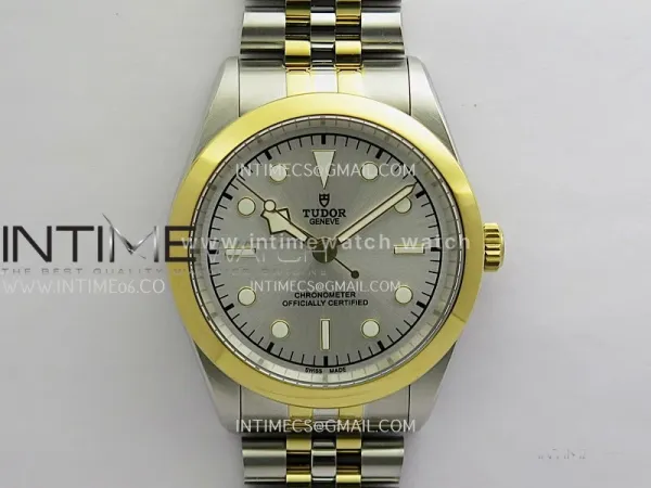 Black Bay 41mm SS/YG HTF 1:1 Best Edition Silver Dial On SS/YG Jubilee Bracelet Asian 5601