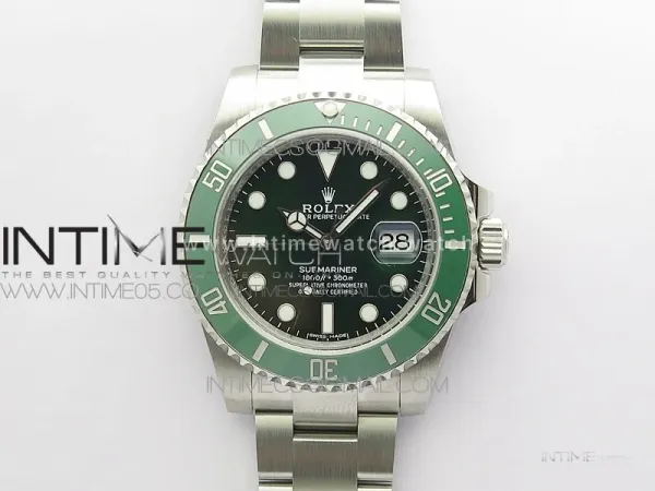 Submariner 116610 LV Green Ceramic ZRF 1:1 Best Edition on SS Bracelet VR3135 (CF Bezel)