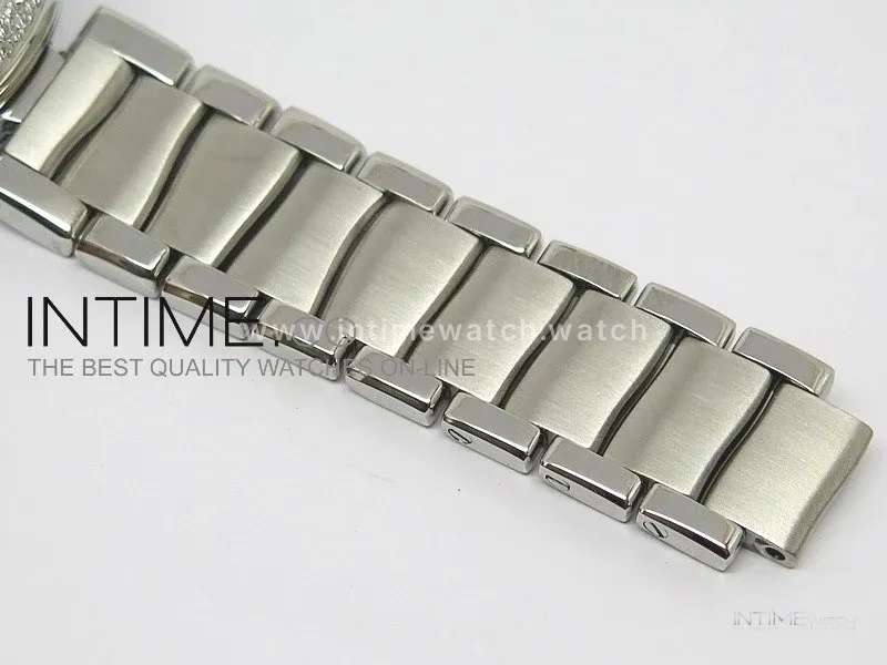 De Ville Lady SS Blue Textured Dial Diamonds Bezel on SS Bracelet SEIKO NH05A
