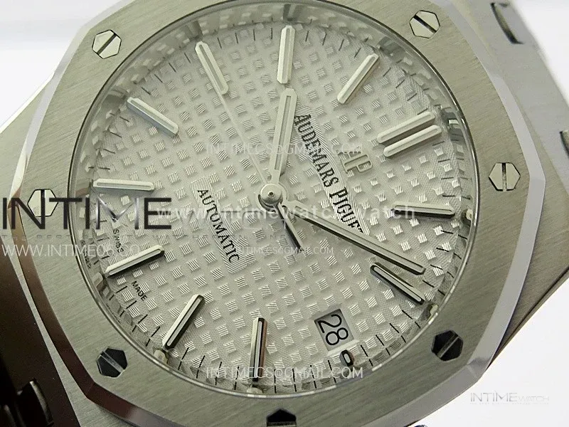 Royal Oak 37mm 15450 SS IPF 1:1 Best Edition Silver Dial on SS Bracelet SA3120 Super Clone