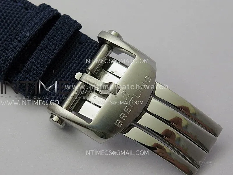 Avenger Chronometer 45mm SS B50F 1:1 Best Edition Blue Dial On Blue Nylon Strap A2824