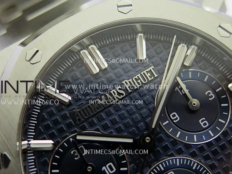Royal Oak Chrono 26240 SS V2 ZF 1:1 Best Edition Blue Dial On SS Bracelet SA4401 Super Clone (Free Sprung)