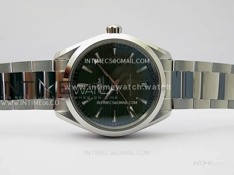 Aqua Terra 150M Master Chronometers N1F Best Edition Green Dial on SS Bracelet A8900