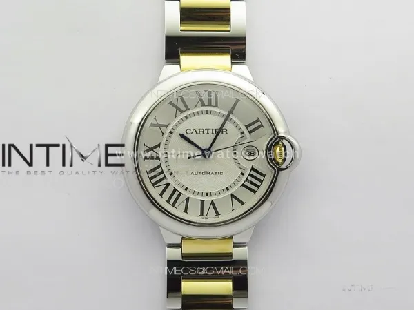 Ballon Bleu 42mm SS/YG 3KF 1:1 Best Edition White Texture Dial on SS Bracelet A2824
