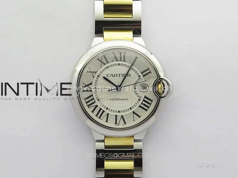 Ballon Bleu 42mm SS/YG 3KF 1:1 Best Edition White Texture Dial on SS Bracelet A2824