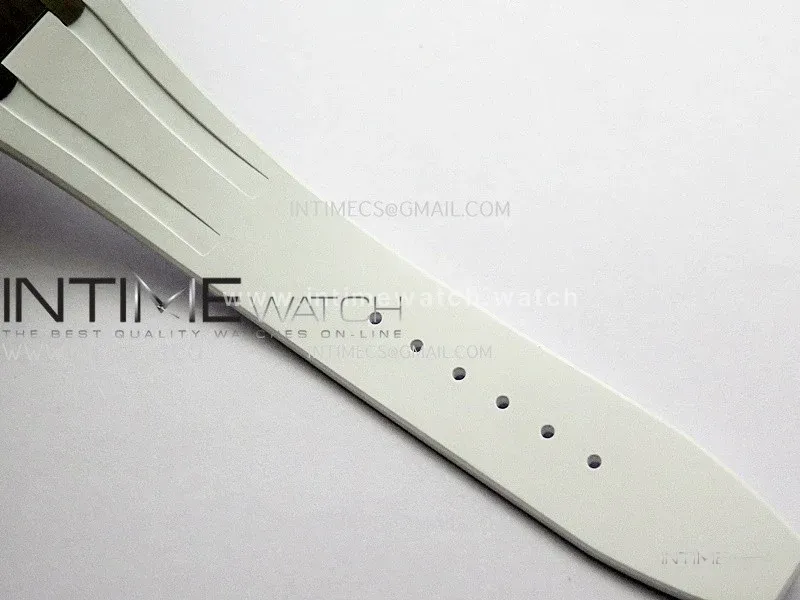 Royal Oak Chrono 26240 50th SS V2 DDF 1:1 Best Edition Silver Dial On White Rubber Strap Super Clone DD4401