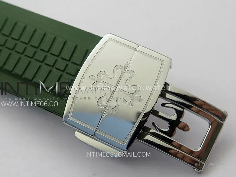 Aquanaut 5968G-010 Green Dial on Green Rubber Strap in Steel