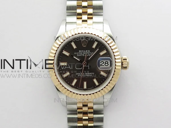 Datejust 28mm 279173 SS/RG BP Best Edition Gray Stick Markers Dial on SS/RG Jubilee Bracelet ETA2671