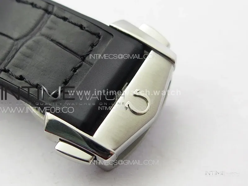 Constellation 41mm SS/Black Ceramic Bezel VSF 1:1 Best Edition Black Dial on Black Gummy Strap A8900