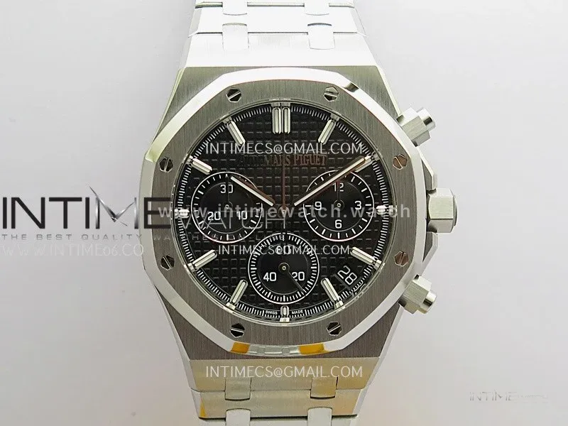 Royal Oak Chrono 26240 SS ZF 1:1 Best Edition Black Dial On SS Bracelet Super Clone DD4401