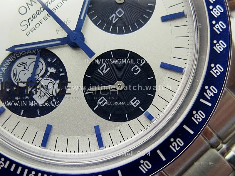 Speedmaster Professional "Silver Snoopy Award" 50th Anniversary N1F 1:1 Best Edition A3861 on Style02 Bracelet