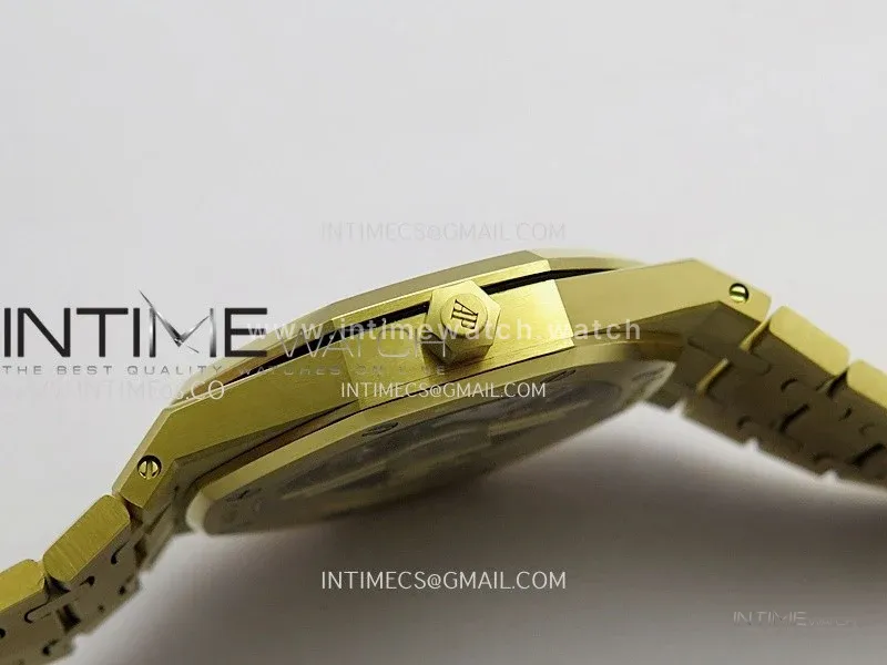 Royal Oak 39mm 16202 50th YG ZF 1:1 Best Edition YG Smoked Dial On YG Bracelet A7121