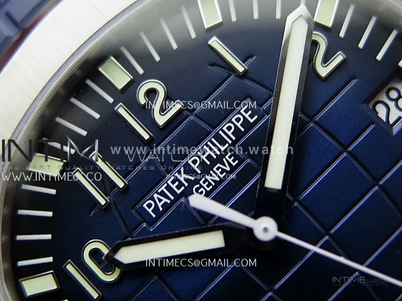 Aquanaut Jumbo 5168G-001 SS PPF 1:1 Best Edition Blue Dial on Blue Rubber Strap Super Clone 26-330 V2
