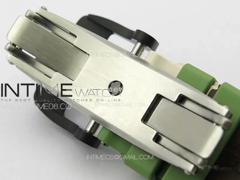 RM035-02 Forged Carbon Case KUF Best Edition Red Crown on Camouflage Rubber Strap MIYOTA8215