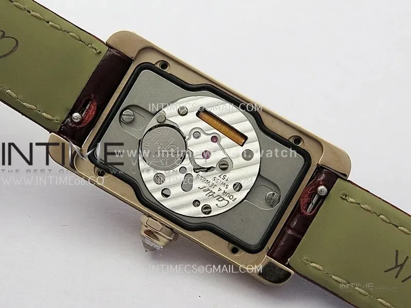 Tank WSTA0016 19mm RG/Diamond Bezel 8848F Best Edition Silver Dial On Brown Leather Strap Ronda Quartz