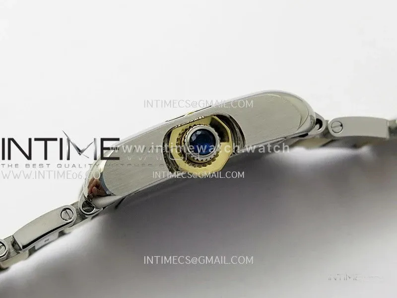 Tank Anglaise 30mm SS/YG 8848F 1:1 Best Edition White Dial Diamond Marker on SS Bracelet Ronda Quartz