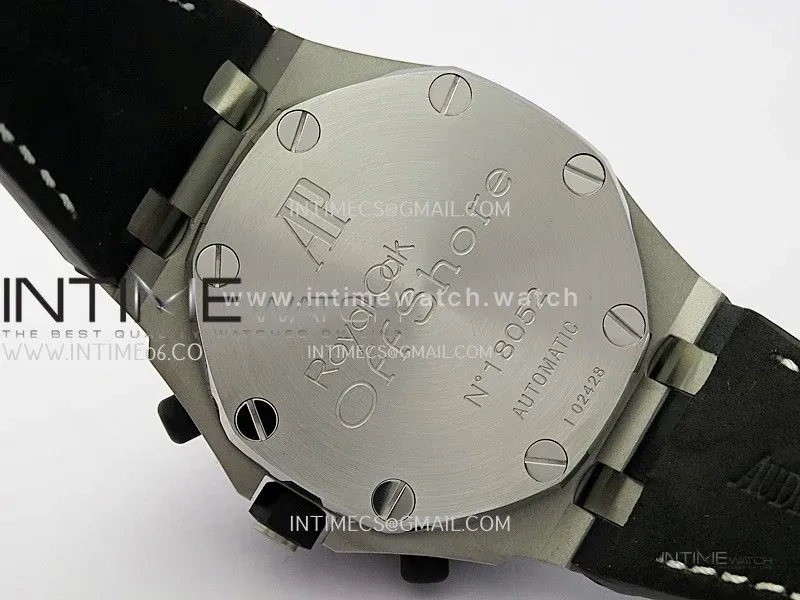 Royal Oak Offshore 42mm Panda TKF Best Edition White Dial on Black Leather Strap A7750
