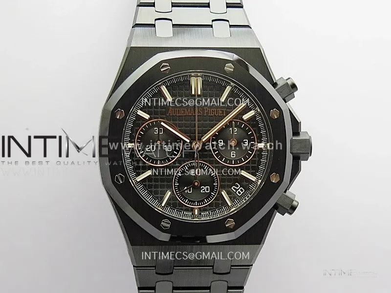 Royal Oak Chrono 26240 Real Ceramic DDF 1:1 Best Edition Black Dial On Ceramic Bracelet Super Clone DD4401