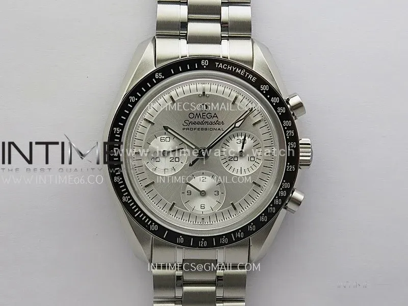 Speedmaster Professional SS N1F Best Edition Silver Dial On SS Bracelet Asian 3861