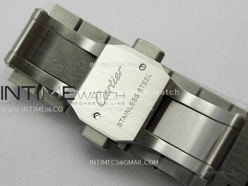 Santos de Cartier 35mm SS BVF 1:1 Best Edition Brown Dial on SS SmartLinks Bracelet 9015