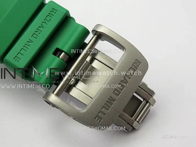 RM061 White Ceramic ZF 1:1 Best Edition on Green Rubber Strap RMUL2 Super Clone