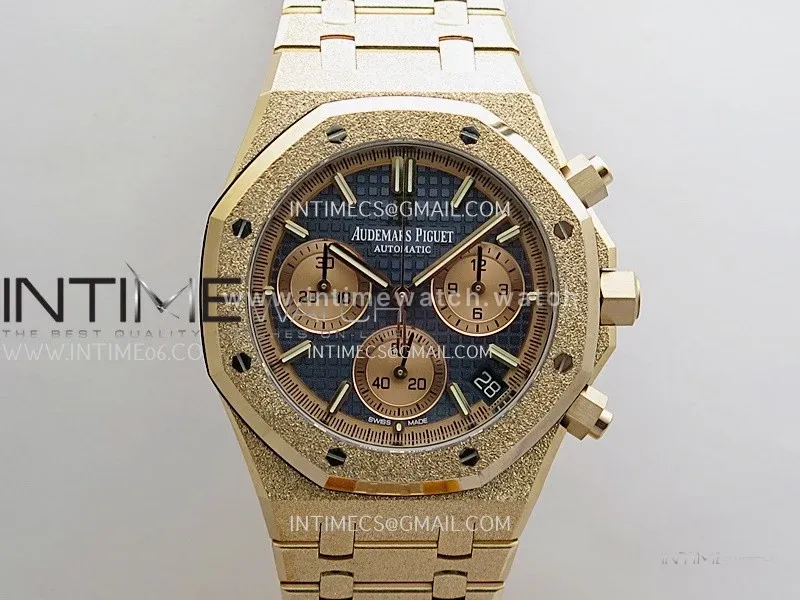 Royal Oak Chrono 26240 Frosted RG Gain Weight V2 DDF 1:1 RG Dial Black Subdial RG Bracelet Super Clone DD4401 (SW Dial)