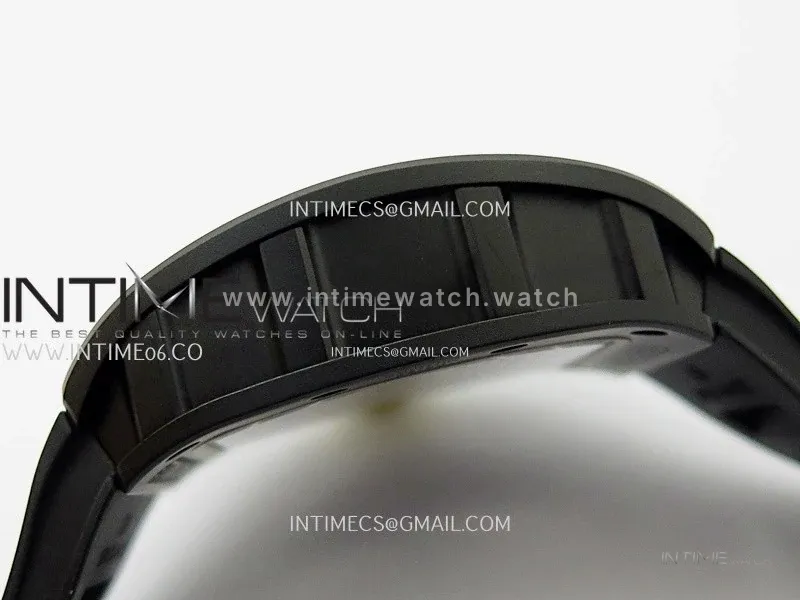 RM035-02 Black Ceramic SONIC Best Edition Skeleton Dial on Black Rubber Strap Clone RMUL1