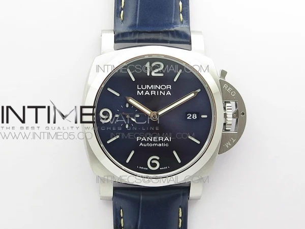 PAM1313 VSF 1:1 Best Edition Blue Dial on Blue Leather Strap P.9010 Clone
