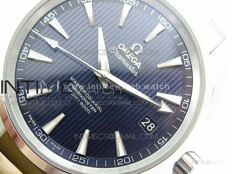 Aqua Terra 150M SS VSF 1:1 Best Edition Blue Textured Dial on SS Bracelet A8500 Super Clone
