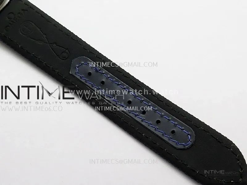 Speedmaster Professional Snoopy SS SMF 1:1 Best Edition Silver Dial Blue Marker On Blue Nylon Strap A3861(Free SS Bracelet)