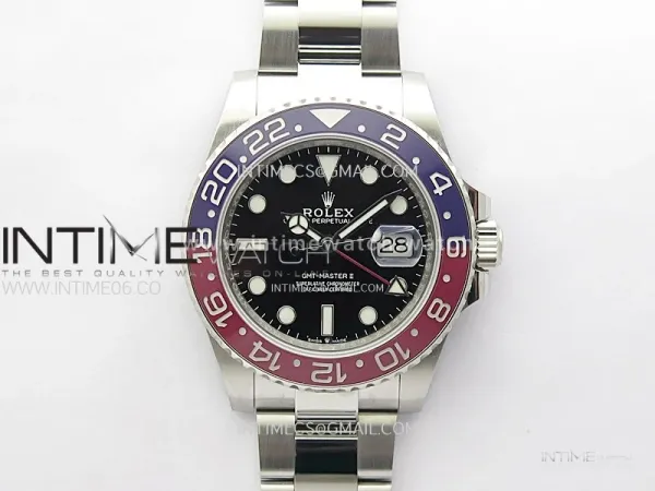 GMT-Master II 126710 BLRO Blue/Red Ceramic ONE Factory 1:1 Best Edition Black Dial on Oyster Bracelet DD3285 CHS