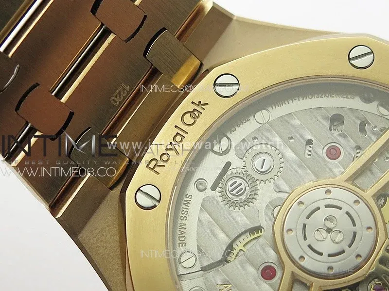 Royal Oak 41mm 15500 RG ZF 1:1 Best Edition White Textured Dial on RG Bracelet A4302