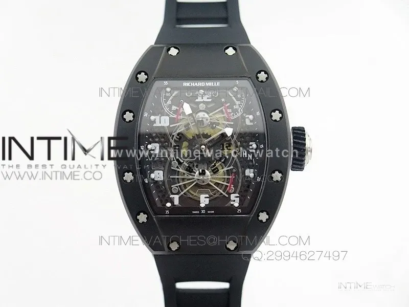 RM022 PVD Skeleton Dial on Black Rubber Strap MIYOTA 9015