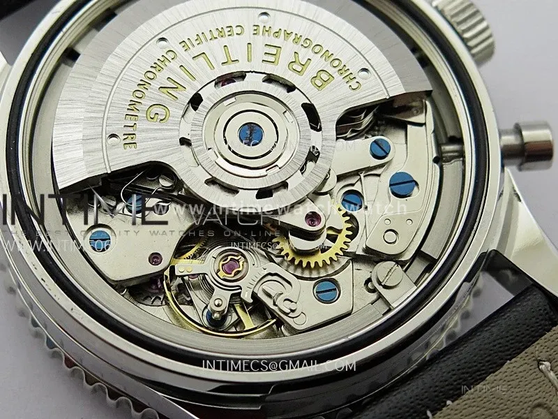 Navitimer 41mm SS B50 Best Edition SS Black Dial Stick Markers on SS Bracelet A7750