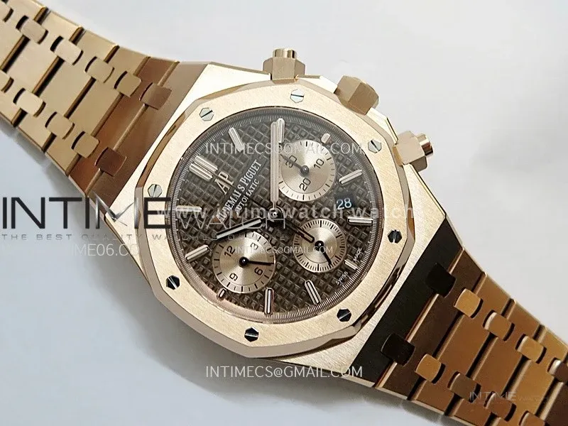 Royal Oak Chrono 26331ST RG IPF 1:1 Best Edition Gray Dial rose gold subdial on SS Bracelet A7750