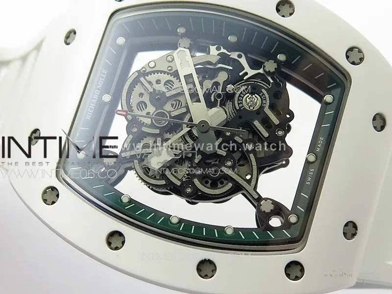 RM055 Real Ceramic Case KUF Best Edition Black Crown on White Rubber Strap MIYOTA8215