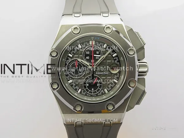 Royal Oak Offshore Schumacher SS TKF Best Edition Gray/Black Dial on Gray Rubber Strap A3126