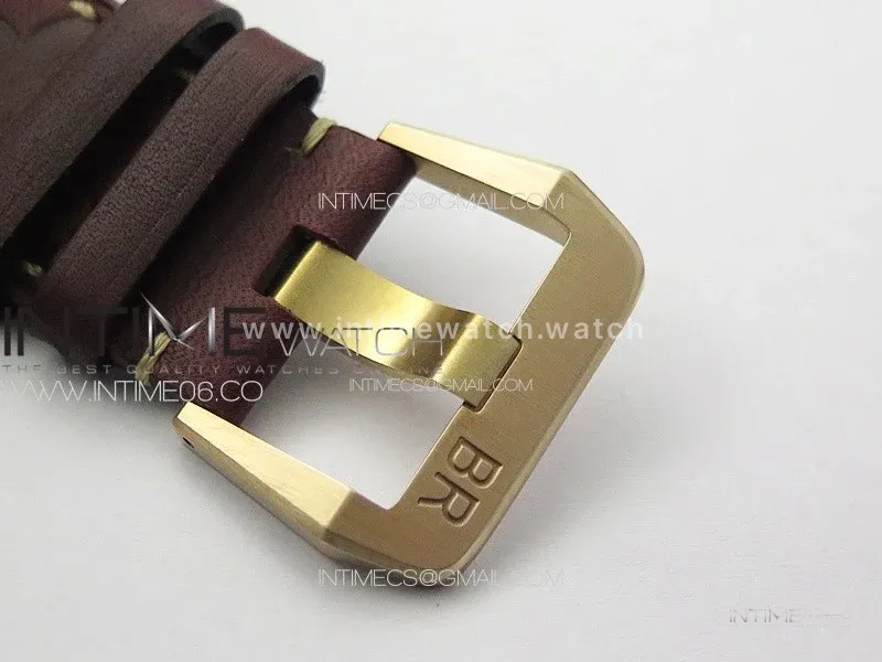 BR 03-92 Diver Ceramic Bezel Bronze B12 1:1 Best Edition Red Dial on Red Leather Strap A2824 (Free Rubber Strap)