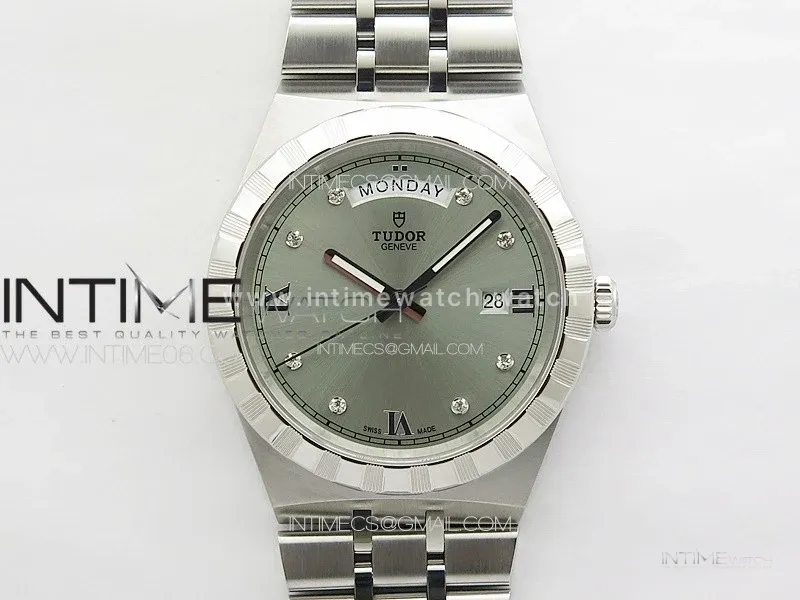 Prince Bay 41mm A7F 1:1 Best Edition Silver Dial Diamonds Markers on SS Bracelet A2824